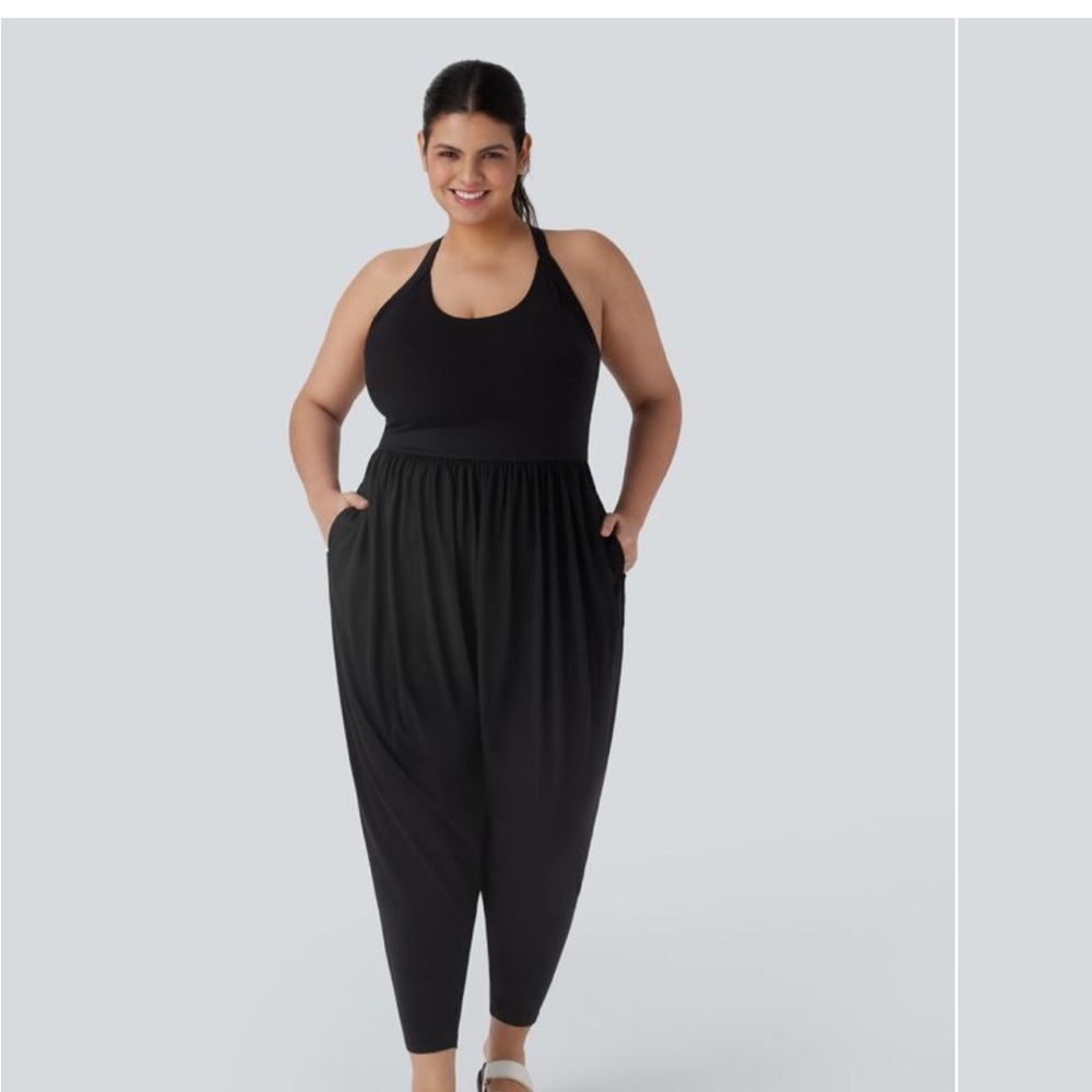 HALARA Black Halter Jumpsuit